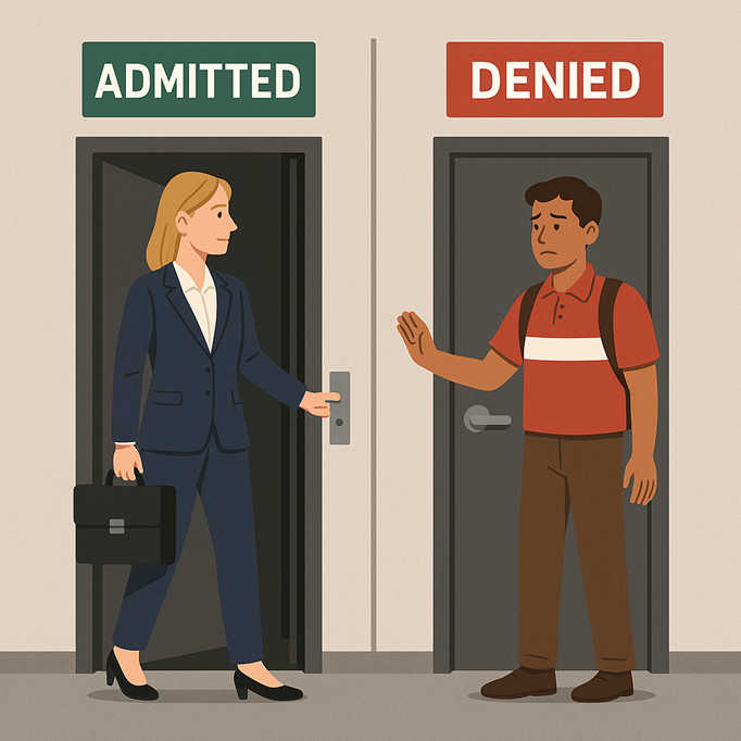 High paid lawyer being admitted and lower paid schoolteacher denied under proposed weighted H1B selection rule