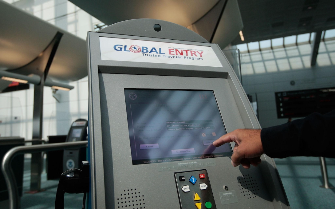 Global Entry kiosks allow preapproved travelers to complete U.S. Customs and Border Protection inspection faster when entering the United States.
